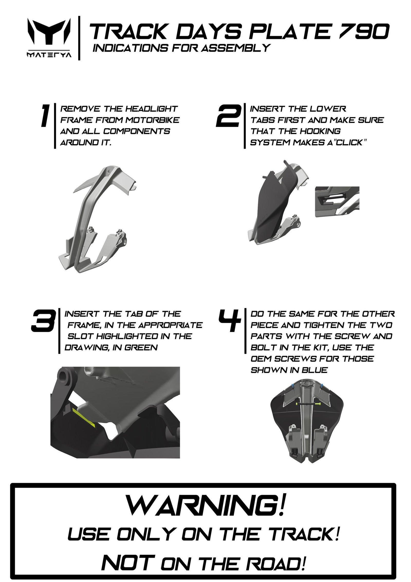 Track Days Plate for Duke 790